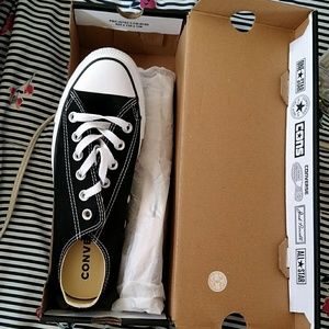 Black and White Converse shoes